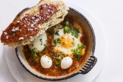 Baked-Eggs-and-Nduja-sauce-with-Crostoni